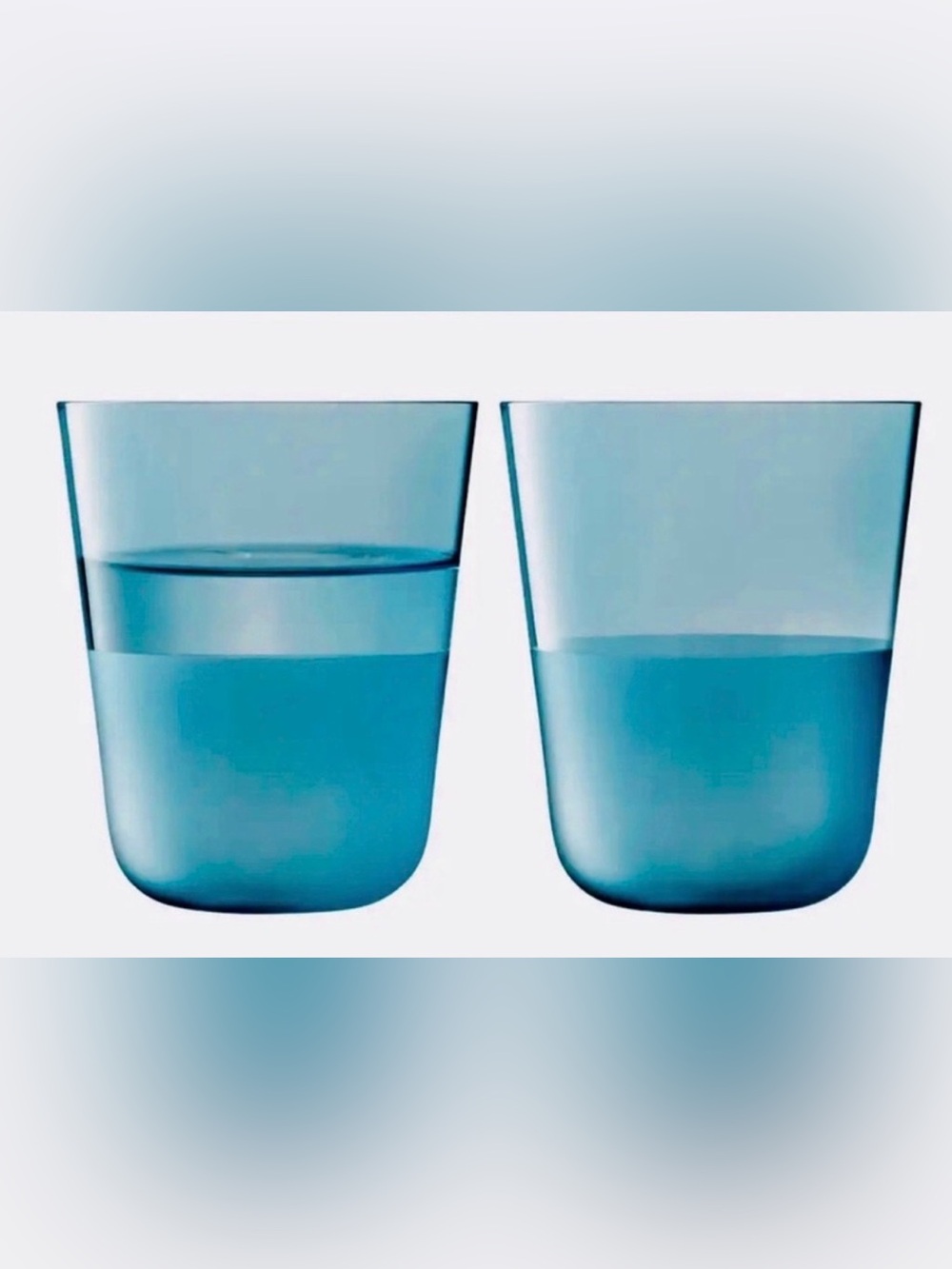 NWOT Pottery Barn 13 oz Sky tumblers set of 4 matte water glasses cocktail party
